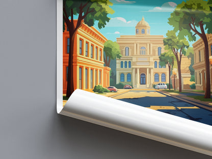 Savannah Travel Print Savannah Home Décor Georgia Art Print Savannah Wall Print For Savannah Gift Wall Hanging Savannah Artwork Décor
