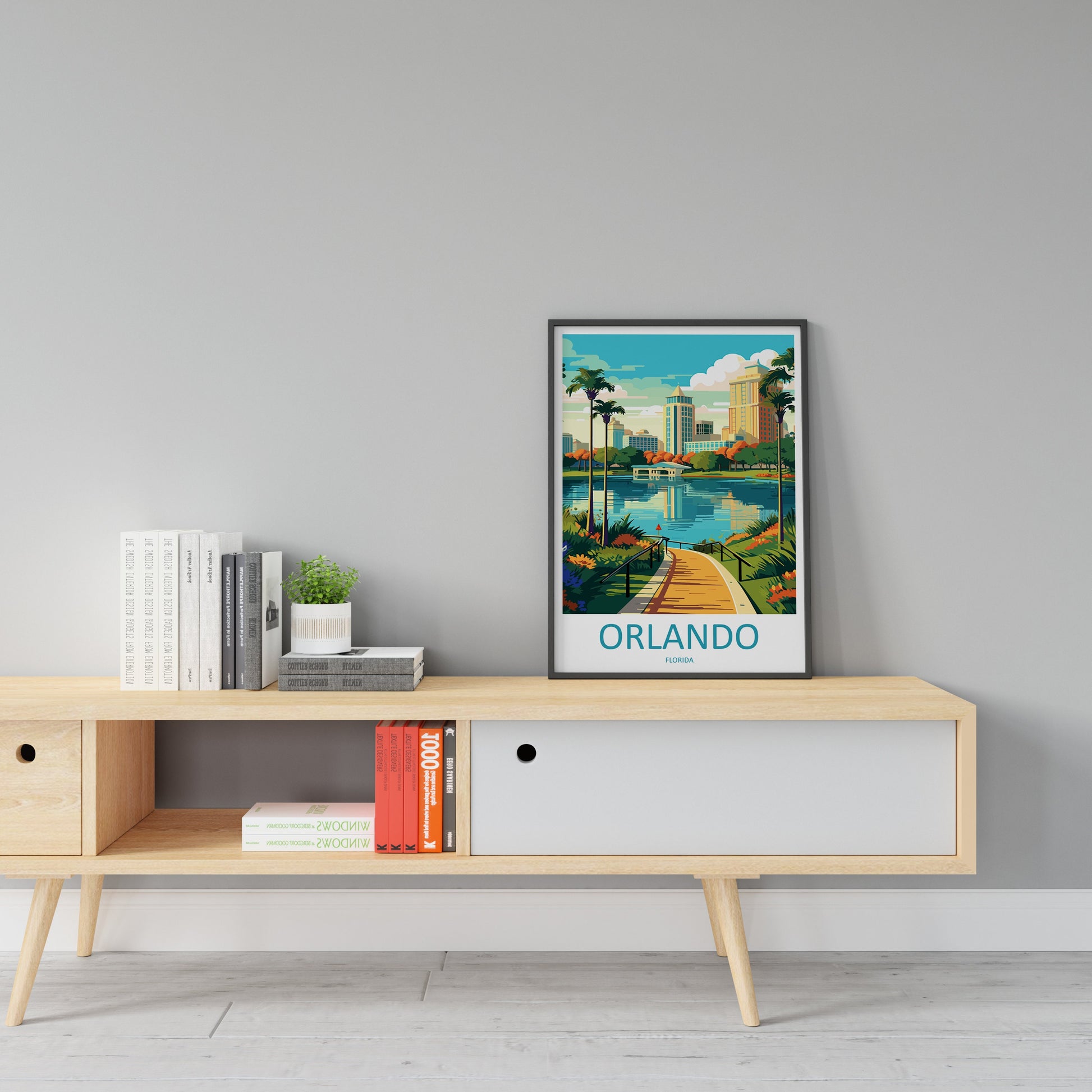 Orlando Travel Print Wall Art Orlando Wall Hanging Home Décor Orlando Gift Art Lovers Gift Beach Florida Orlando Print For Florida City