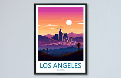 Los Angeles Travel Print Wall Art Los Angeles Wall Hanging Home Décor Los Angeles Gift Art Lovers California Art Lover Gift Los Angeles Deco
