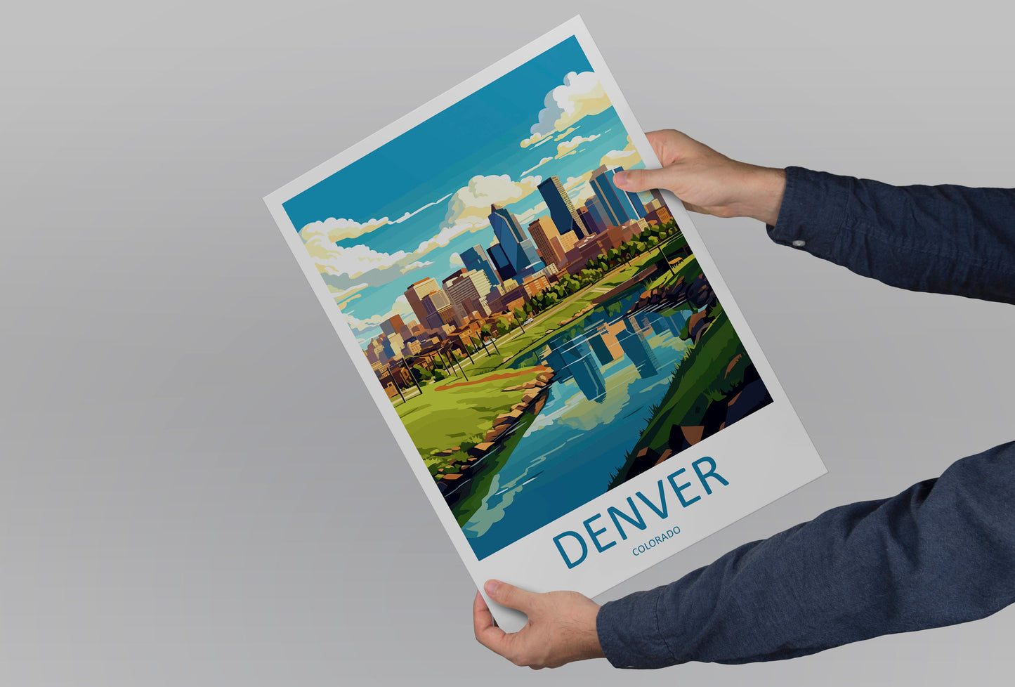 Denver Travel Print Wall Art Denver Wall Hanging Home Décor Denver Gift Art Lovers Colorado Art Gift Lover Print For Denver Lovers Print