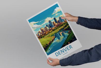 Denver Travel Print Wall Art Denver Wall Hanging Home Décor Denver Gift Art Lovers Colorado Art Gift Lover Print For Denver Lovers Print