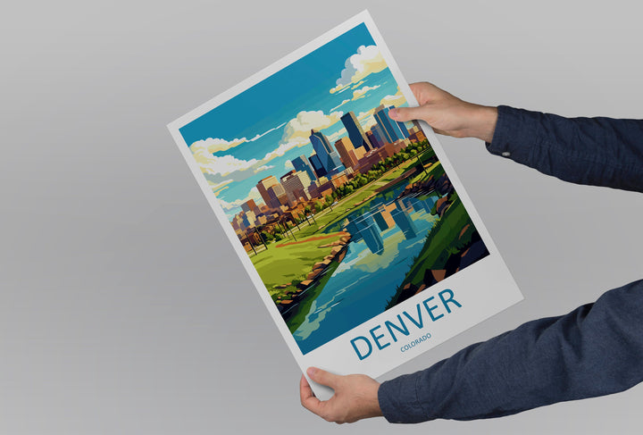 Denver Travel Print Wall Art Denver Wall Hanging Home Décor Denver Gift Art Lovers Colorado Art Gift Lover Print For Denver Lovers Print