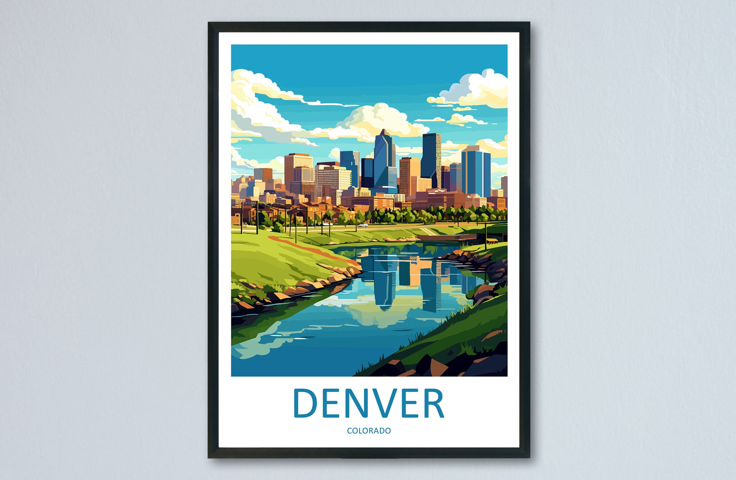Denver Travel Print Wall Art Denver Wall Hanging Home Décor Denver Gift Art Lovers Colorado Art Gift Lover Print For Denver Lovers Print