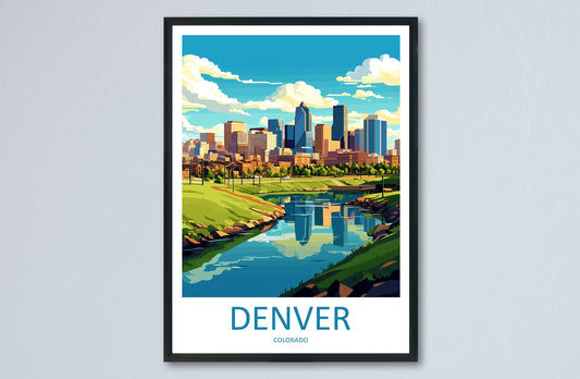 Denver Travel Print Wall Art Denver Wall Hanging Home Décor Denver Gift Art Lovers Colorado Art Gift Lover Print For Denver Lovers Print