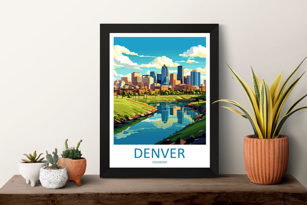 Denver Travel Print Wall Art Denver Wall Hanging Home Décor Denver Gift Art Lovers Colorado Art Gift Lover Print For Denver Lovers Print