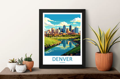 Denver Travel Print Wall Art Denver Wall Hanging Home Décor Denver Gift Art Lovers Colorado Art Gift Lover Print For Denver Lovers Print