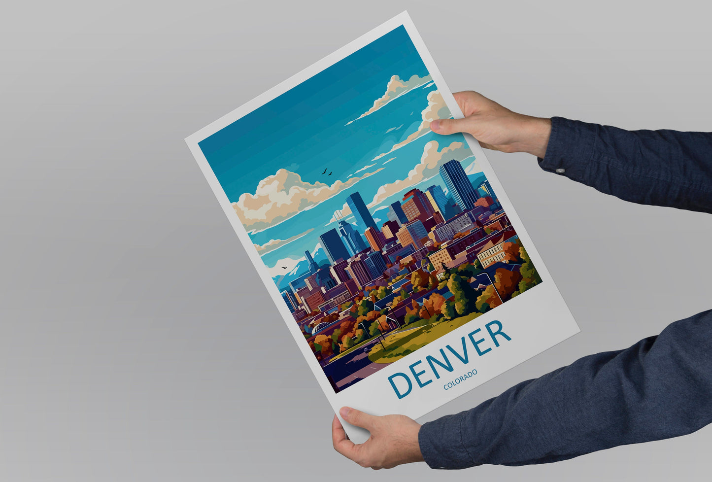Denver Travel Print Wall Art Denver Wall Hanging Home Décor Denver Gift Art Lovers Colorado Art Gift Lover Print For Denver Lovers Print