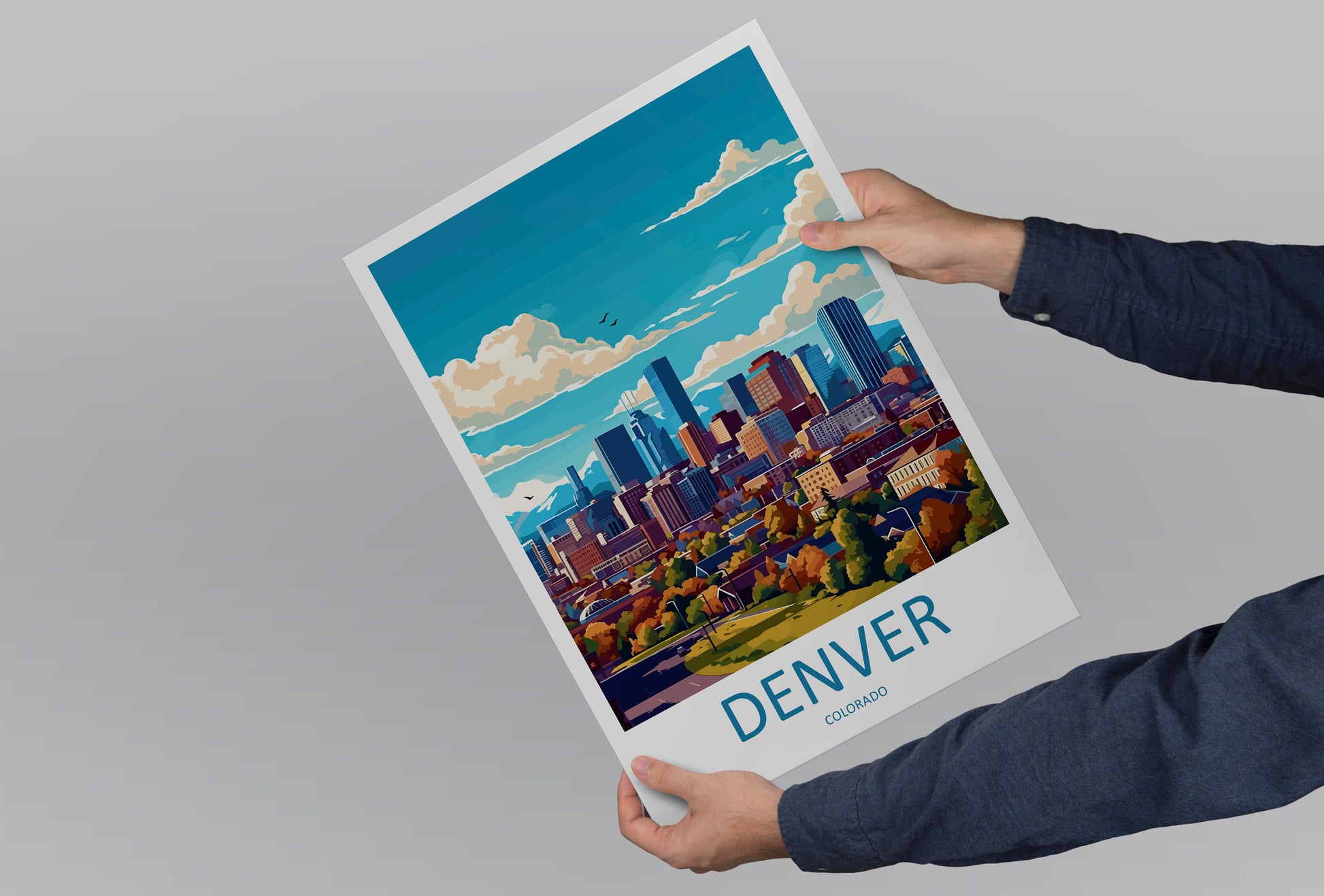 Denver Travel Print Wall Art Denver Wall Hanging Home Décor Denver Gift Art Lovers Colorado Art Gift Lover Print For Denver Lovers Print