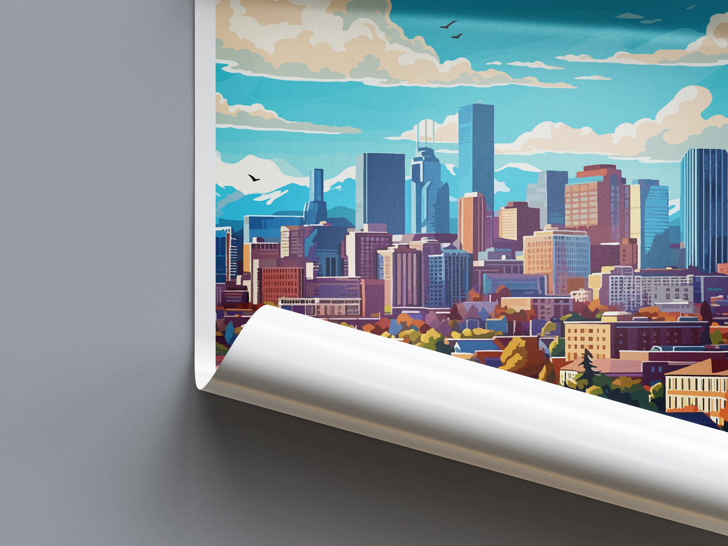 Denver Travel Print Wall Art Denver Wall Hanging Home Décor Denver Gift Art Lovers Colorado Art Gift Lover Print For Denver Lovers Print