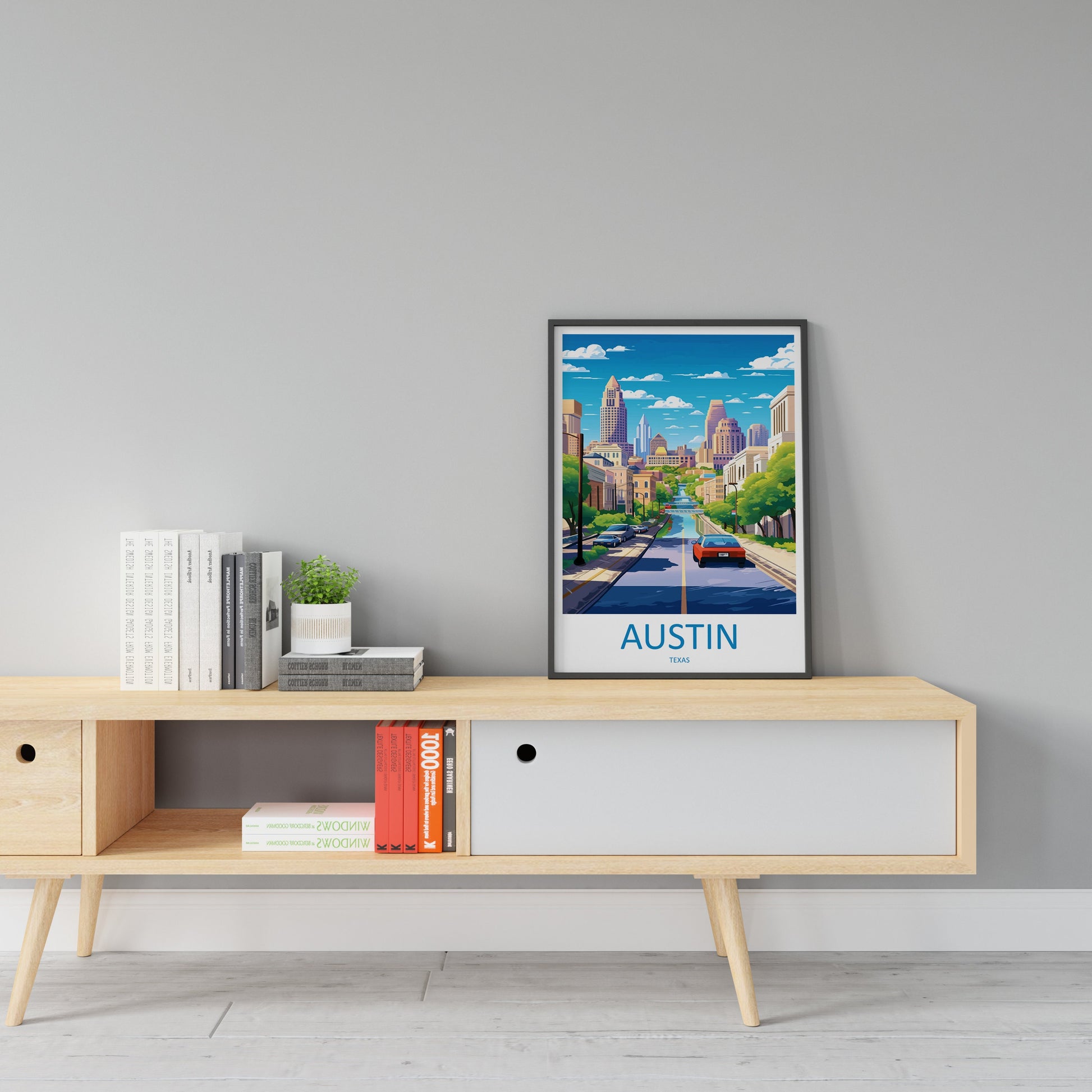 Austin Travel Print Wall Art Austin Wall Hanging Home Décor Austin Gift Art Lovers Texas Art Lover Gift Texas Travel Poster Artwork