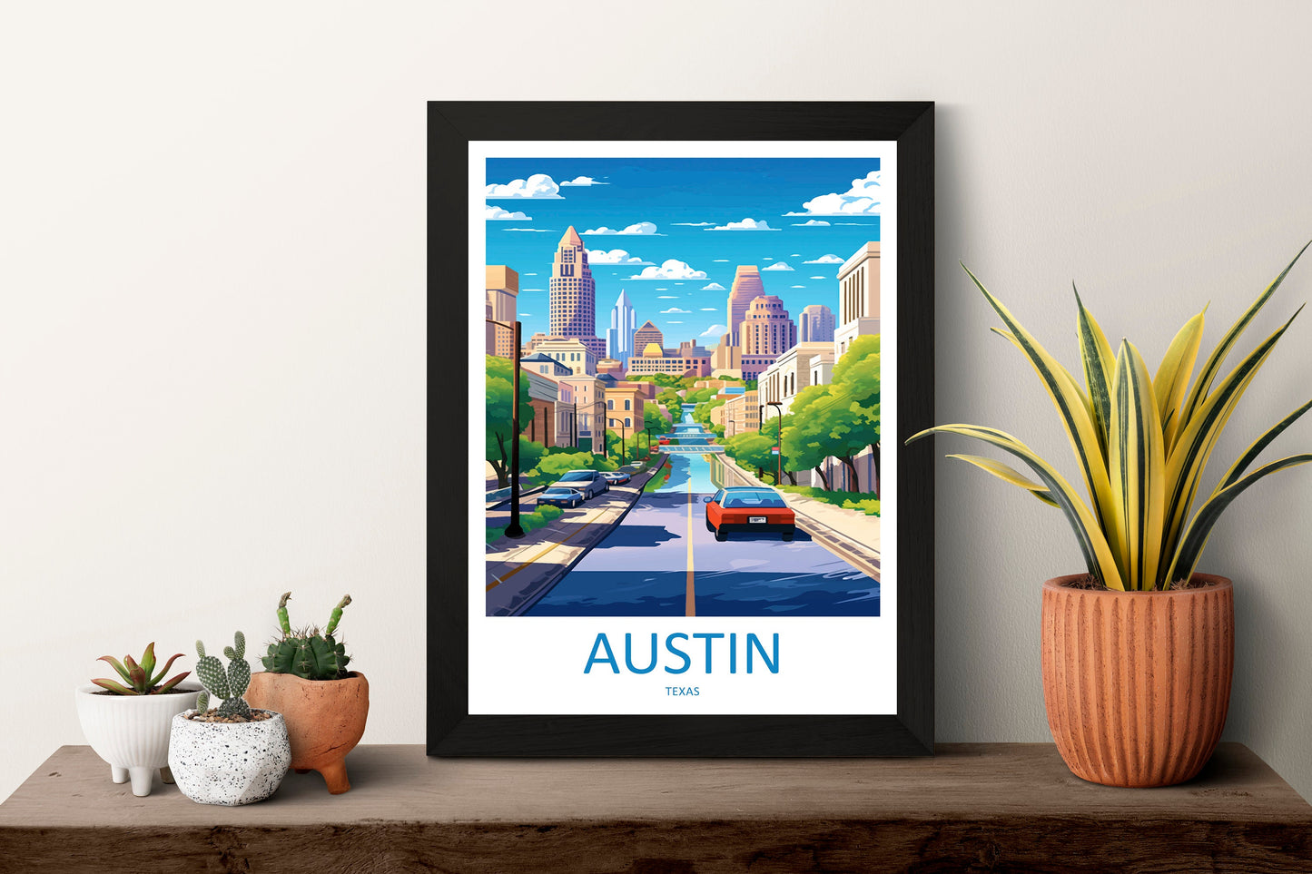 Austin Travel Print Wall Art Austin Wall Hanging Home Décor Austin Gift Art Lovers Texas Art Lover Gift Texas Travel Poster Artwork