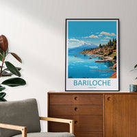 Bariloche Travel Print Wall Art Bariloche Wall Hanging Home Décor Bariloche Gift Art Lovers Argentina Art Lover Gift Bariloche Art