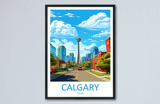 Calgary Travel Print Wall Art Calgary Wall Hanging Home Décor Calgary Gift Art Lovers Canada Art Lover Gift Calgary Gift