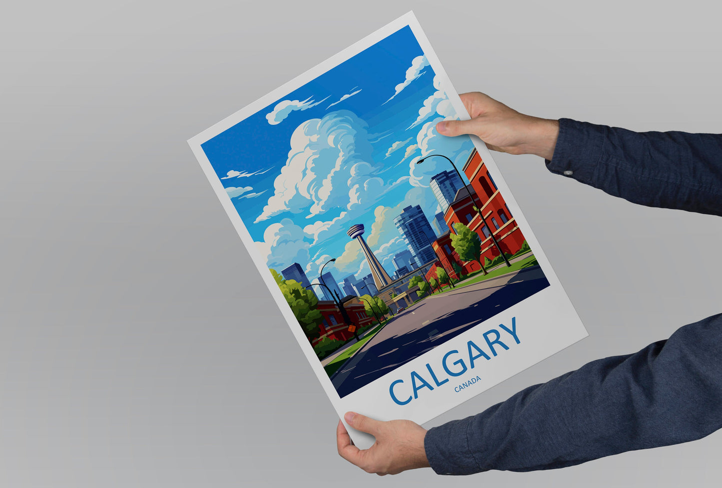 Calgary Travel Print Wall Art Calgary Wall Hanging Home Décor Calgary Gift Art Lovers Canada Art Lover Gift Calgary Gift