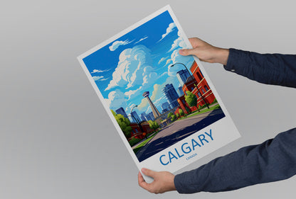 Calgary Travel Print Wall Art Calgary Wall Hanging Home Décor Calgary Gift Art Lovers Canada Art Lover Gift Calgary Gift