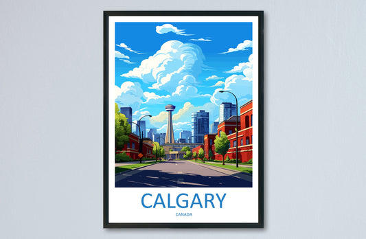 Calgary Travel Print Wall Art Calgary Wall Hanging Home Décor Calgary Gift Art Lovers Canada Art Lover Gift Calgary Gift