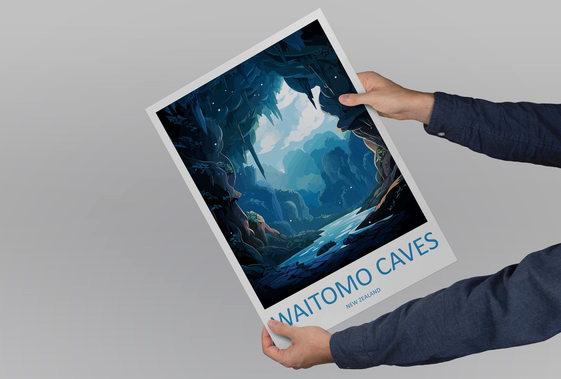 Waitomo Caves Travel Print Wall Art Waitomo Caves Wall Hanging Home Décor Waitomo Caves Gift Art Lovers New Zealand Art Lover Gift Print