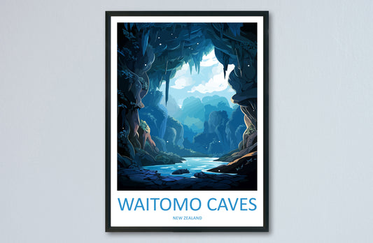 Waitomo Caves Travel Print Wall Art Waitomo Caves Wall Hanging Home Décor Waitomo Caves Gift Art Lovers New Zealand Art Lover Gift Print