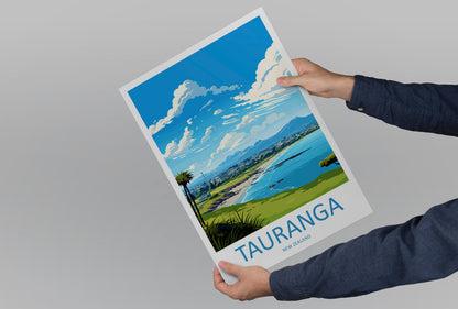 Tauranga Travel Print Wall Art Tauranga Wall Hanging Home Décor Tauranga Gift Art Lovers New Zealand Art Lover Gift Print New Zealand Art
