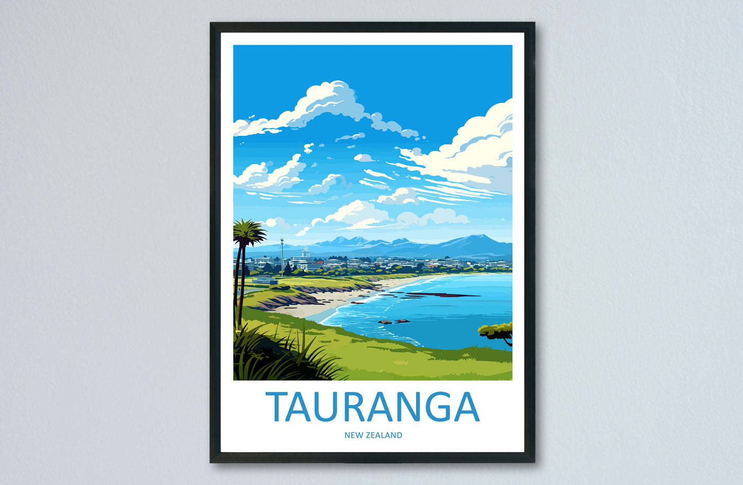 Tauranga Travel Print Wall Art Tauranga Wall Hanging Home Décor Tauranga Gift Art Lovers New Zealand Art Lover Gift Print New Zealand Art