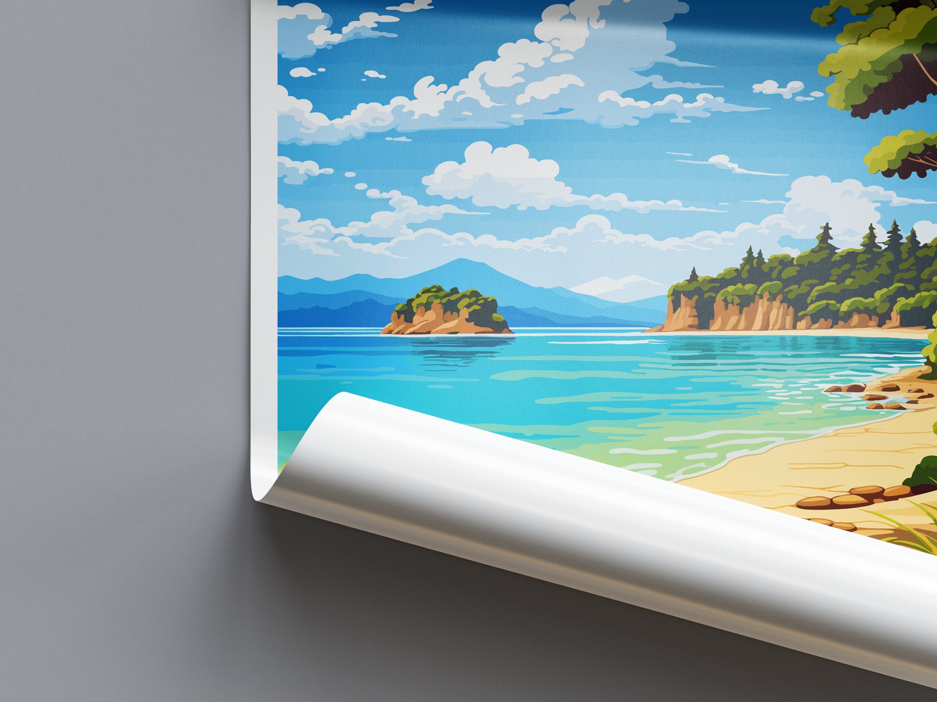 Abel Tasman National Park Travel Print Wall Art Abel Tasman Wall Hanging Home Décor Abel Tasman Gift Art Lovers New Zealand Art Lover Gift