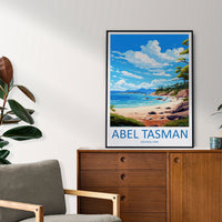 Abel Tasman National Park Travel Print Wall Art Abel Tasman Wall Hanging Home Décor Abel Tasman Gift Art Lovers New Zealand Art Lover Gift