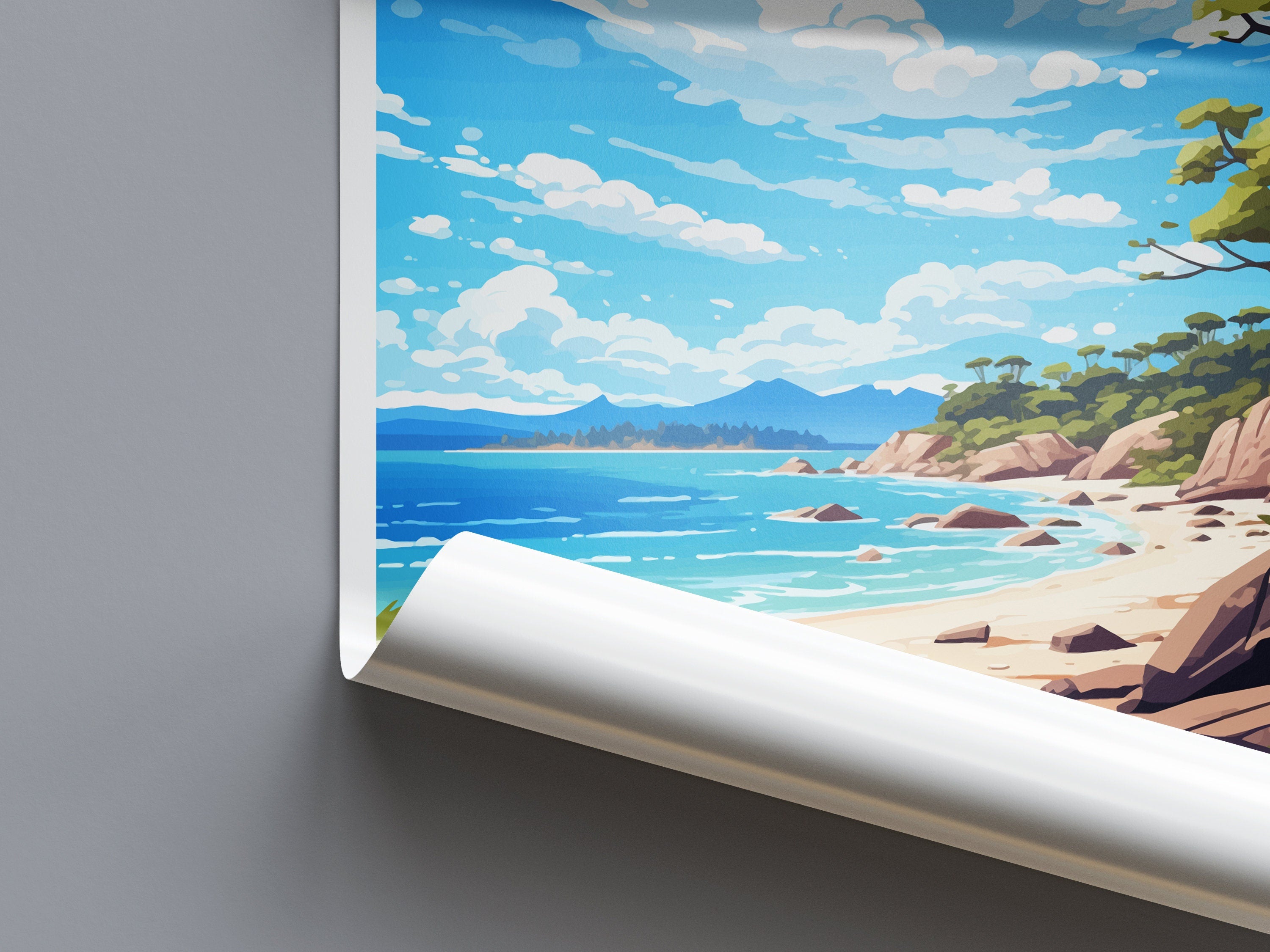 Abel Tasman National Park Travel Print Wall Art Abel Tasman Wall Hanging Home Décor Abel Tasman Gift Art Lovers New Zealand Art Lover Gift