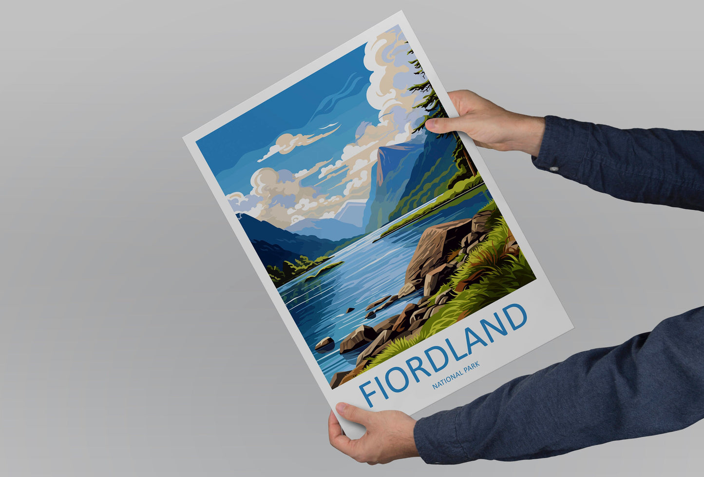 Fiordland National Park Travel Print Wall Art Fiordland Wall Hanging Home Décor Fiordland Gift Art Lovers New Zealand Art Lover Gift