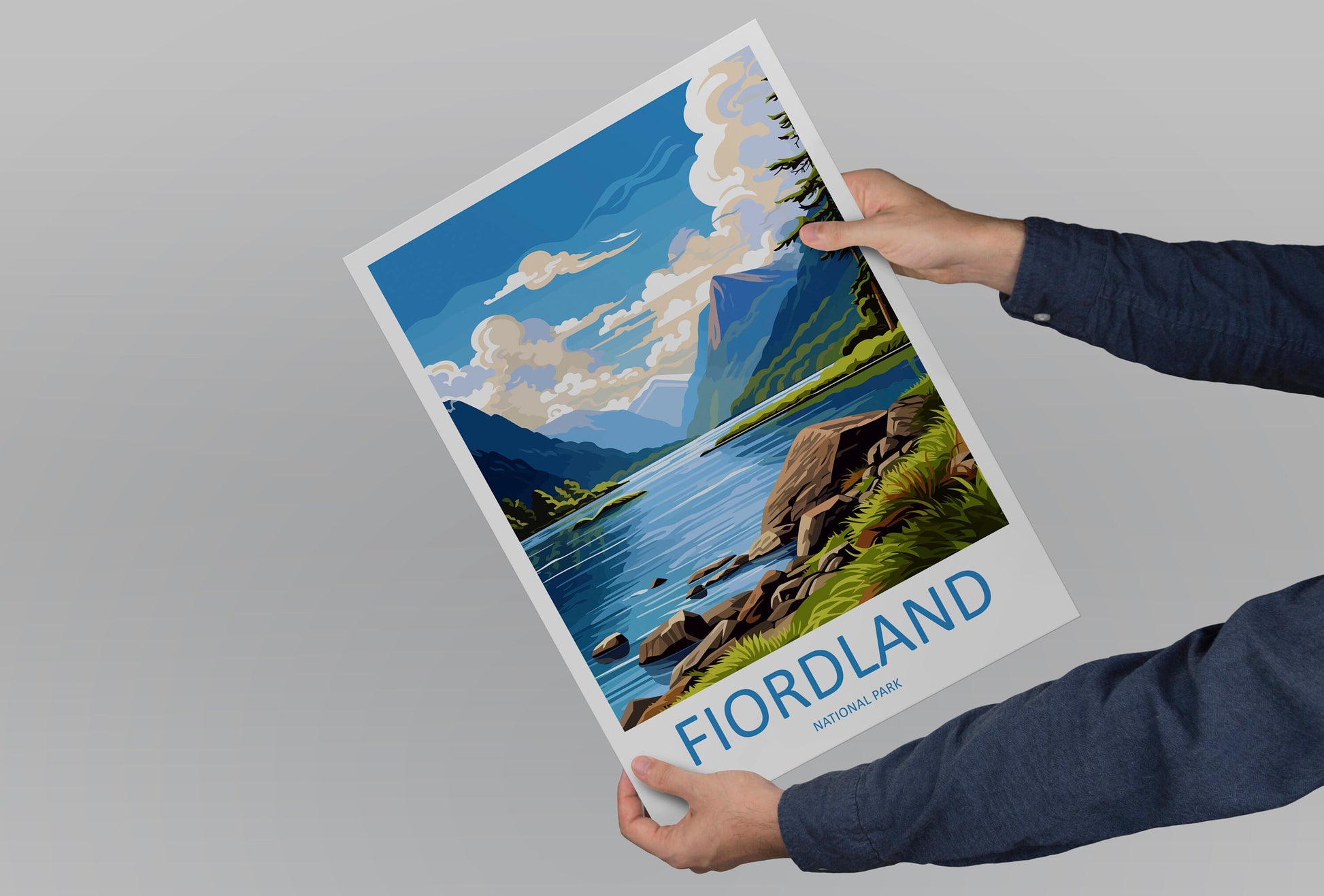 Fiordland National Park Travel Print Wall Art Fiordland Wall Hanging Home Décor Fiordland Gift Art Lovers New Zealand Art Lover Gift