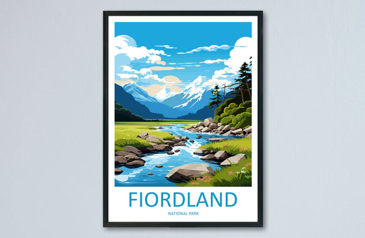 Fiordland National Park Travel Print Wall Art Fiordland Wall Hanging Home Décor Fiordland Gift Art Lovers New Zealand Art Lover Gift
