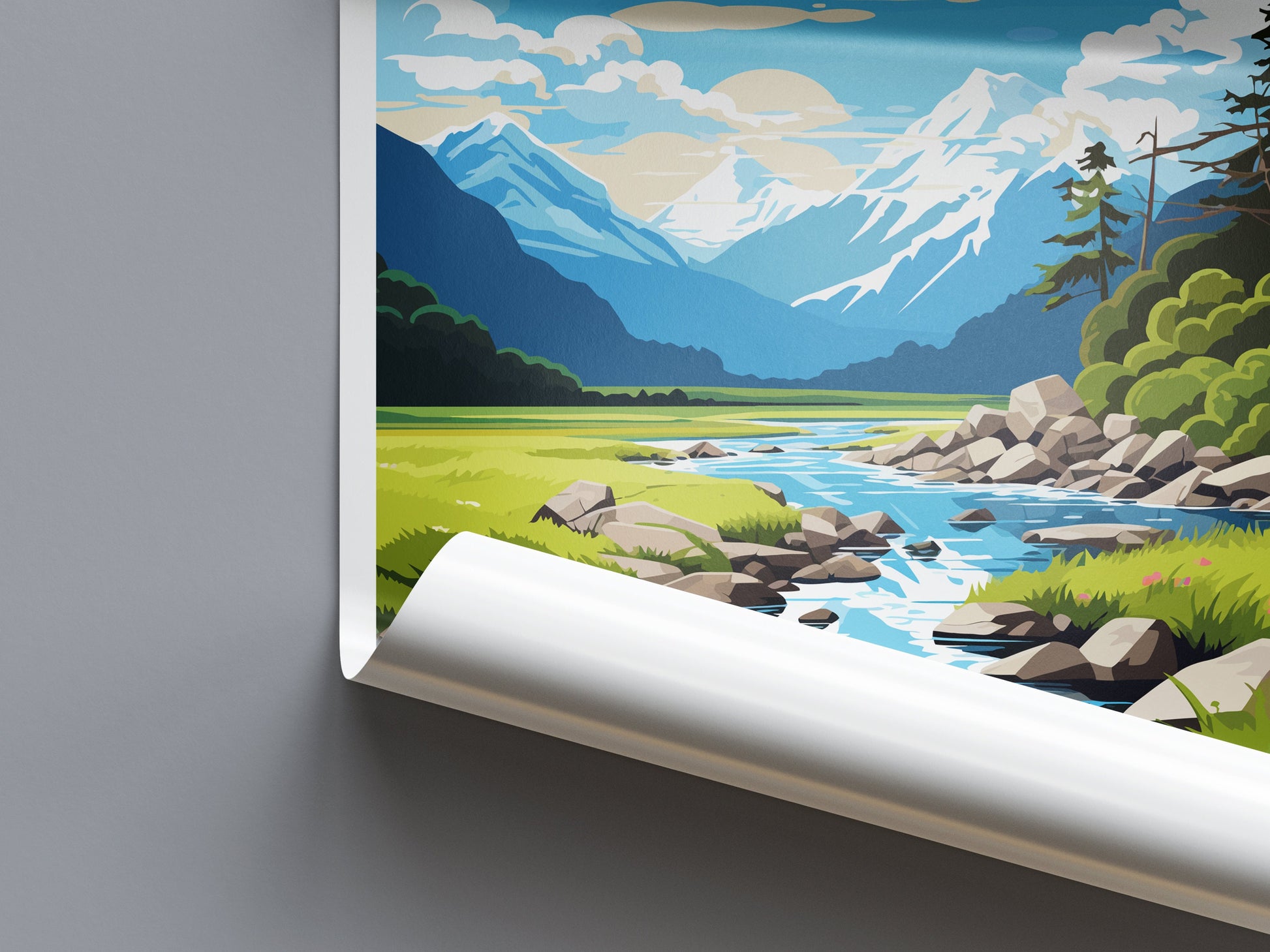 Fiordland National Park Travel Print Wall Art Fiordland Wall Hanging Home Décor Fiordland Gift Art Lovers New Zealand Art Lover Gift