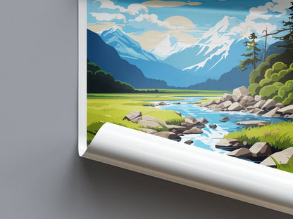 Fiordland National Park Travel Print Wall Art Fiordland Wall Hanging Home Décor Fiordland Gift Art Lovers New Zealand Art Lover Gift