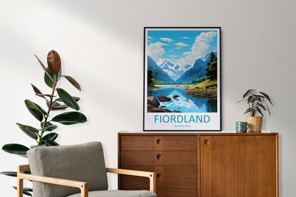 Fiordland National Park Travel Print Wall Art Fiordland Wall Hanging Home Décor Fiordland Gift Art Lovers New Zealand Art Lover Gift