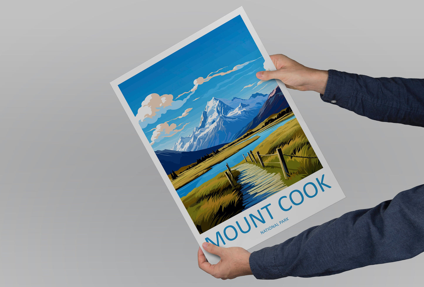 Mount Cook National Park Travel Print Wall Art Mount Cook Wall Hanging Home Décor Mount Cook Gift Art Lovers New Zealand Art Lover Gift