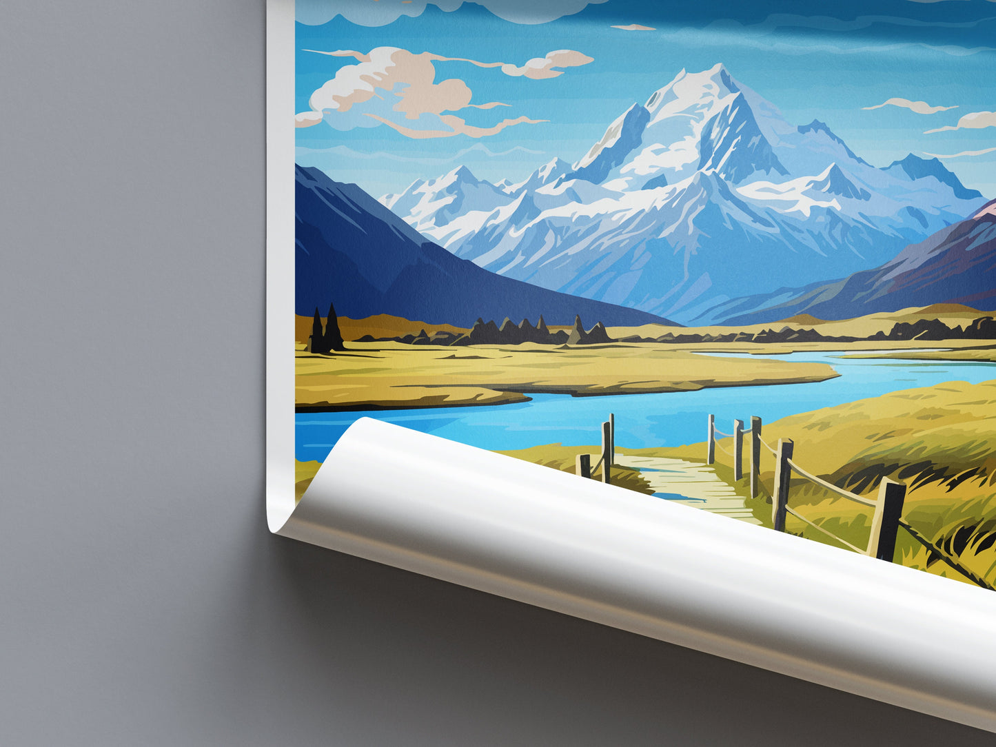 Mount Cook National Park Travel Print Wall Art Mount Cook Wall Hanging Home Décor Mount Cook Gift Art Lovers New Zealand Art Lover Gift
