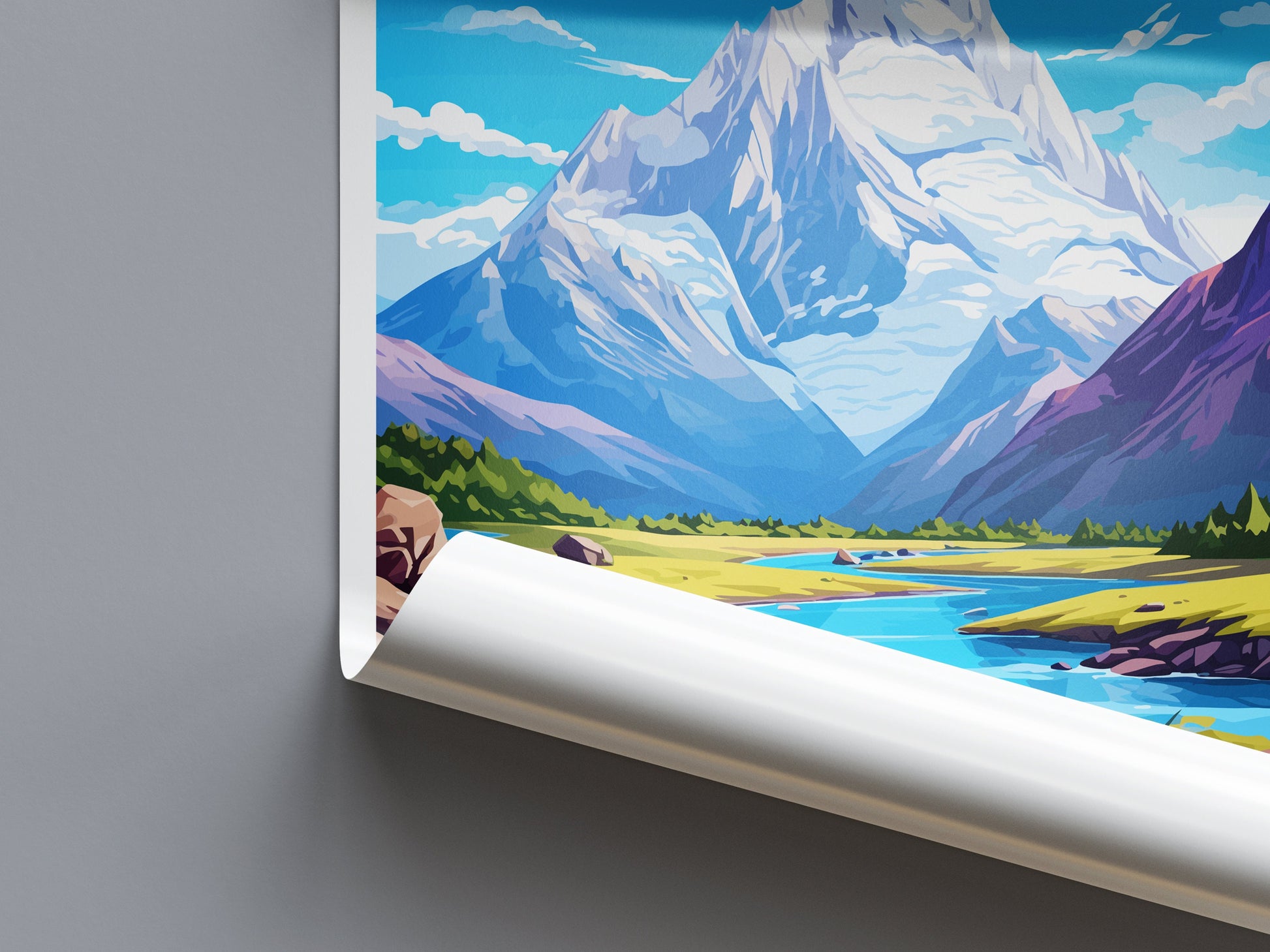 Mount Cook National Park Travel Print Wall Art Mount Cook Wall Hanging Home Décor Mount Cook Gift Art Lovers New Zealand Art Lover Gift