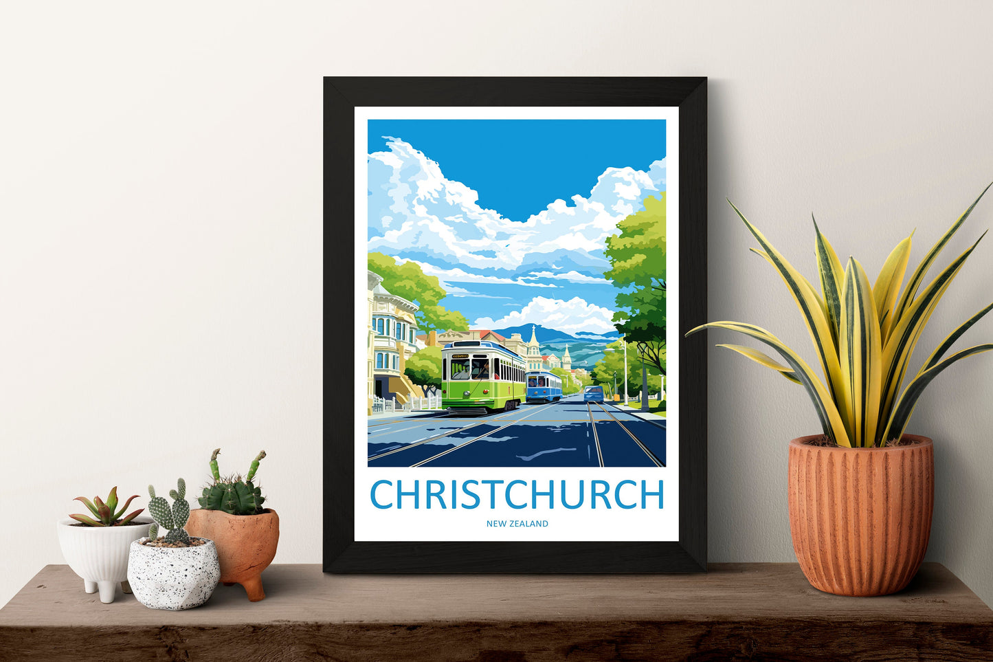 Christchurch Travel Print Wall Art Christchurch Wall Hanging Home Décor Christchurch Gift Art Lovers New Zealand Art Lover Gift