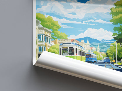 Christchurch Travel Print Wall Art Christchurch Wall Hanging Home Décor Christchurch Gift Art Lovers New Zealand Art Lover Gift