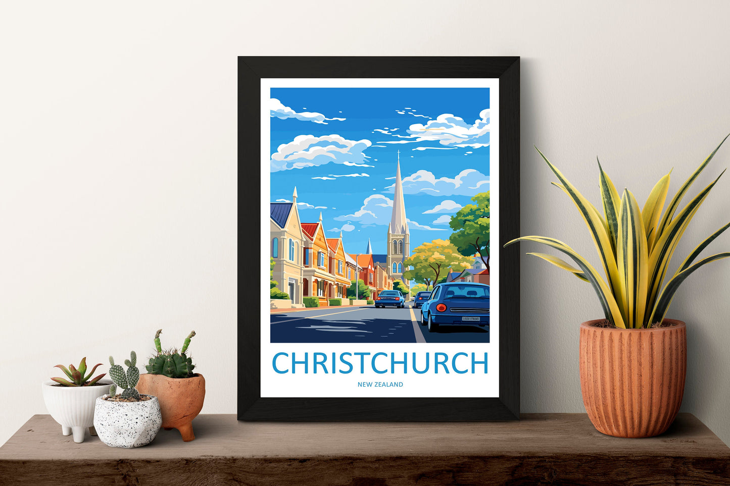 Christchurch Travel Print Wall Art Christchurch Wall Hanging Home Décor Christchurch Gift Art Lovers New Zealand Art Lover Gift