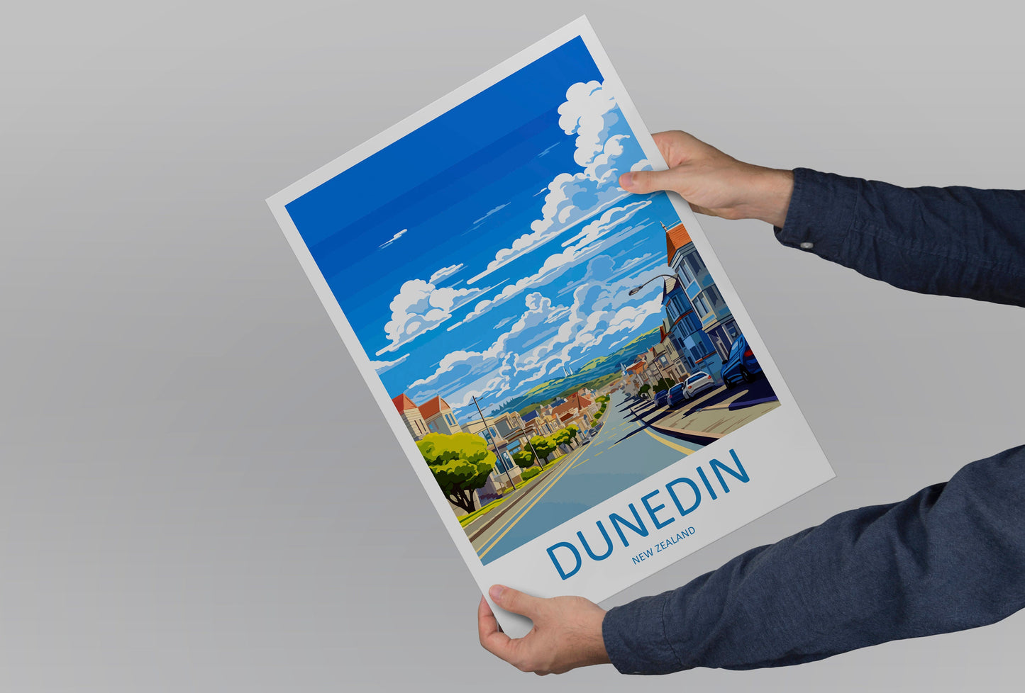 Dunedin Travel Print Wall Art Dunedin Wall Hanging Home Décor Dunedin Gift Art Lovers New Zealand Art Lover Gift Dunedin NZ Wall Art