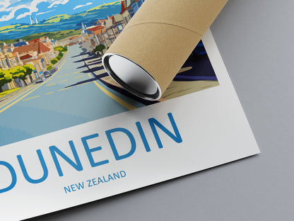 Dunedin Travel Print Wall Art Dunedin Wall Hanging Home Décor Dunedin Gift Art Lovers New Zealand Art Lover Gift Dunedin NZ Wall Art