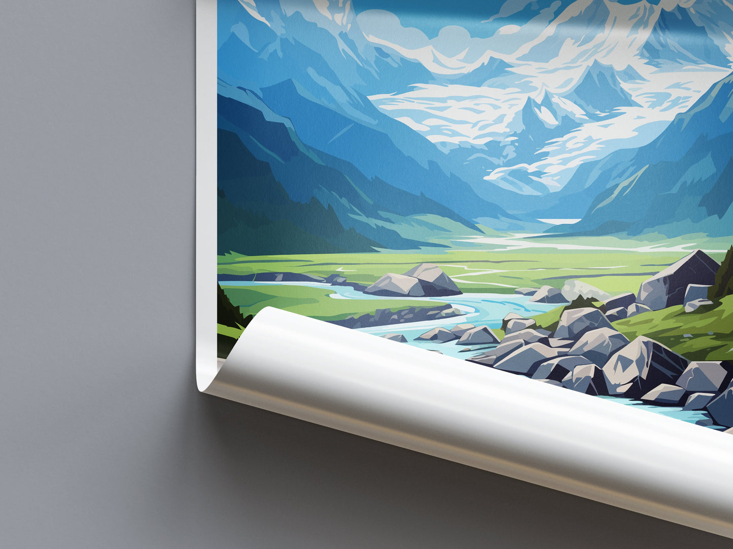 Fox Glacier Travel Print Wall Art Fox Glacier Wall Hanging Home Décor Fox Glacier Gift Art Lovers New Zealand Art Lover Gift Fox Glacier
