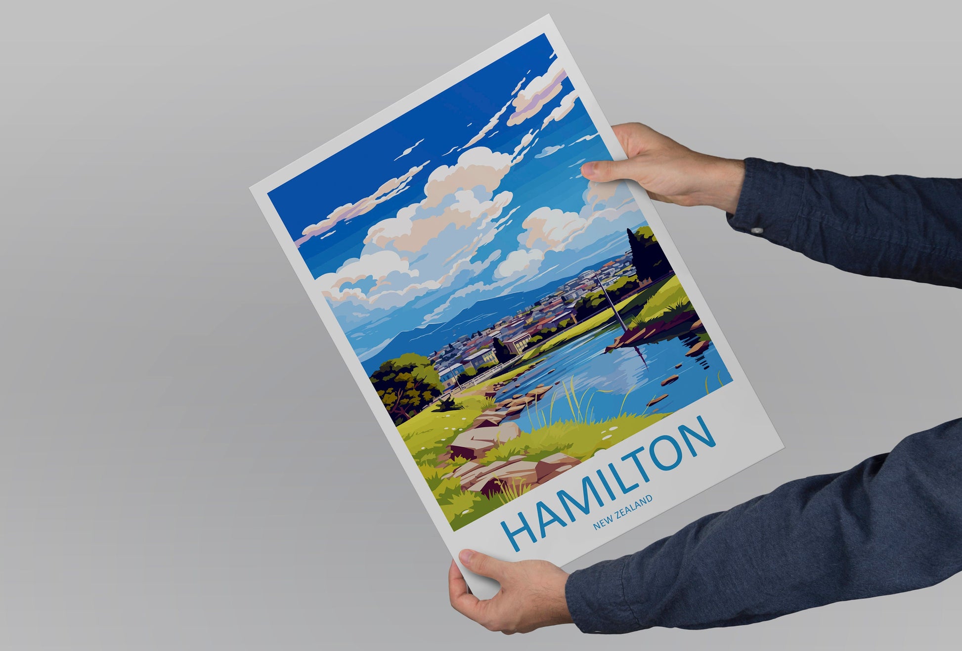 Hamilton Travel Print Wall Art Hamilton Wall Hanging Home Décor Hamilton Gift Art Lovers New Zealand Art Lover Gift Hamilton NZ Art