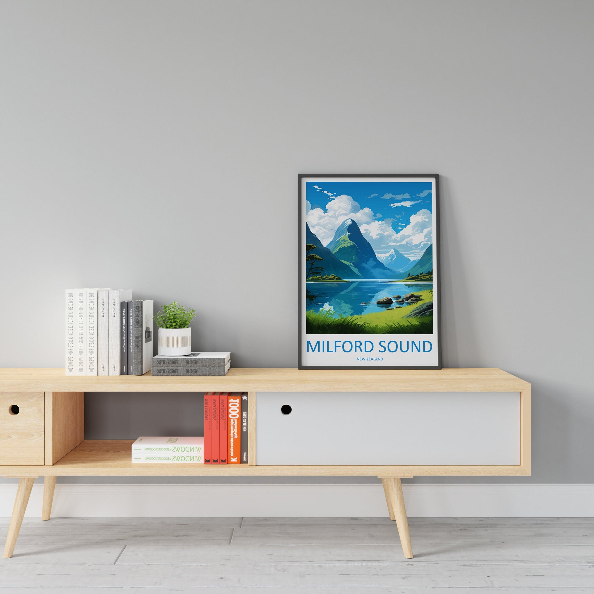 Milford Sound Travel Print Wall Art Milford Sound Wall Hanging Home Décor Milford Sound Gift Art Lovers New Zealand Art Lover Gift