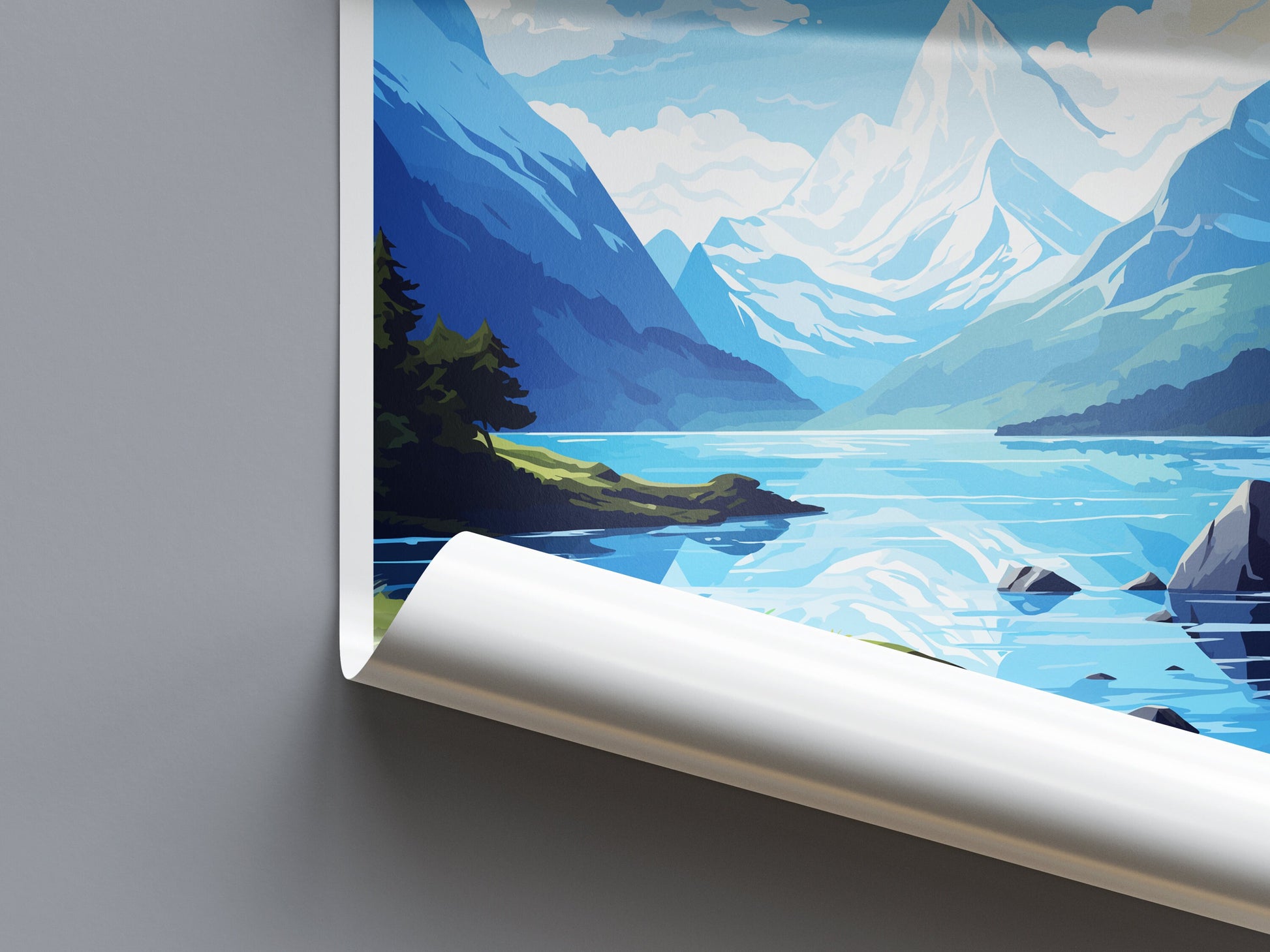 Milford Sound Travel Print Wall Art Milford Sound Wall Hanging Home Décor Milford Sound Gift Art Lovers New Zealand Art Lover Gift