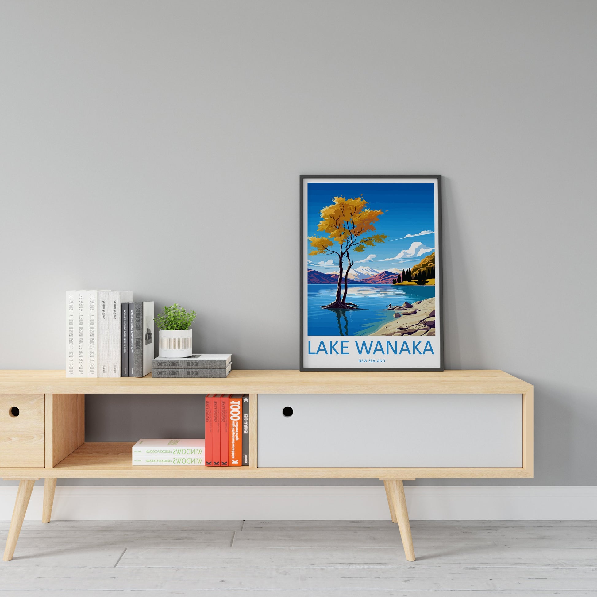 Lake Wanaka Travel Print Wall Art Lake Wanaka Wall Hanging Home Décor Lake Wanaka Gift Art Lovers New Zealand Art Lover Gift Lake Wanaka Art