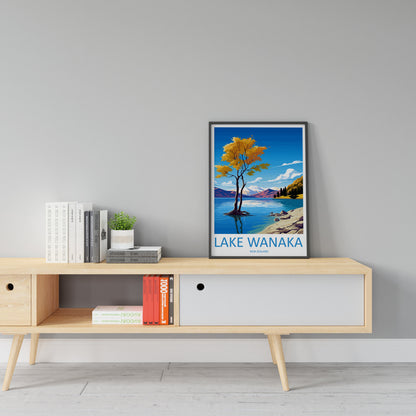Lake Wanaka Travel Print Wall Art Lake Wanaka Wall Hanging Home Décor Lake Wanaka Gift Art Lovers New Zealand Art Lover Gift Lake Wanaka Art