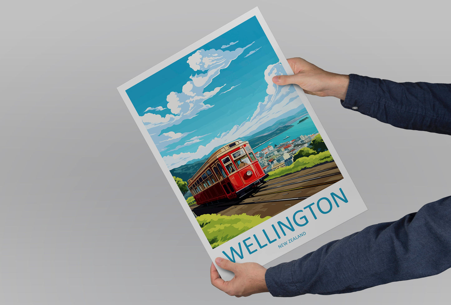 Wellington Travel Print Wall Art Wellington Wall Hanging Home Décor Wellington Gift Art Lovers New Zealand Art Lover Gift Wellington Tram