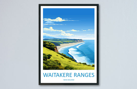 Waitakere Ranges Travel Print Wall Art Waitakere Ranges Wall Hanging Home Décor Waitakere Ranges Gift Art Lovers New Zealand Art Lover Gift
