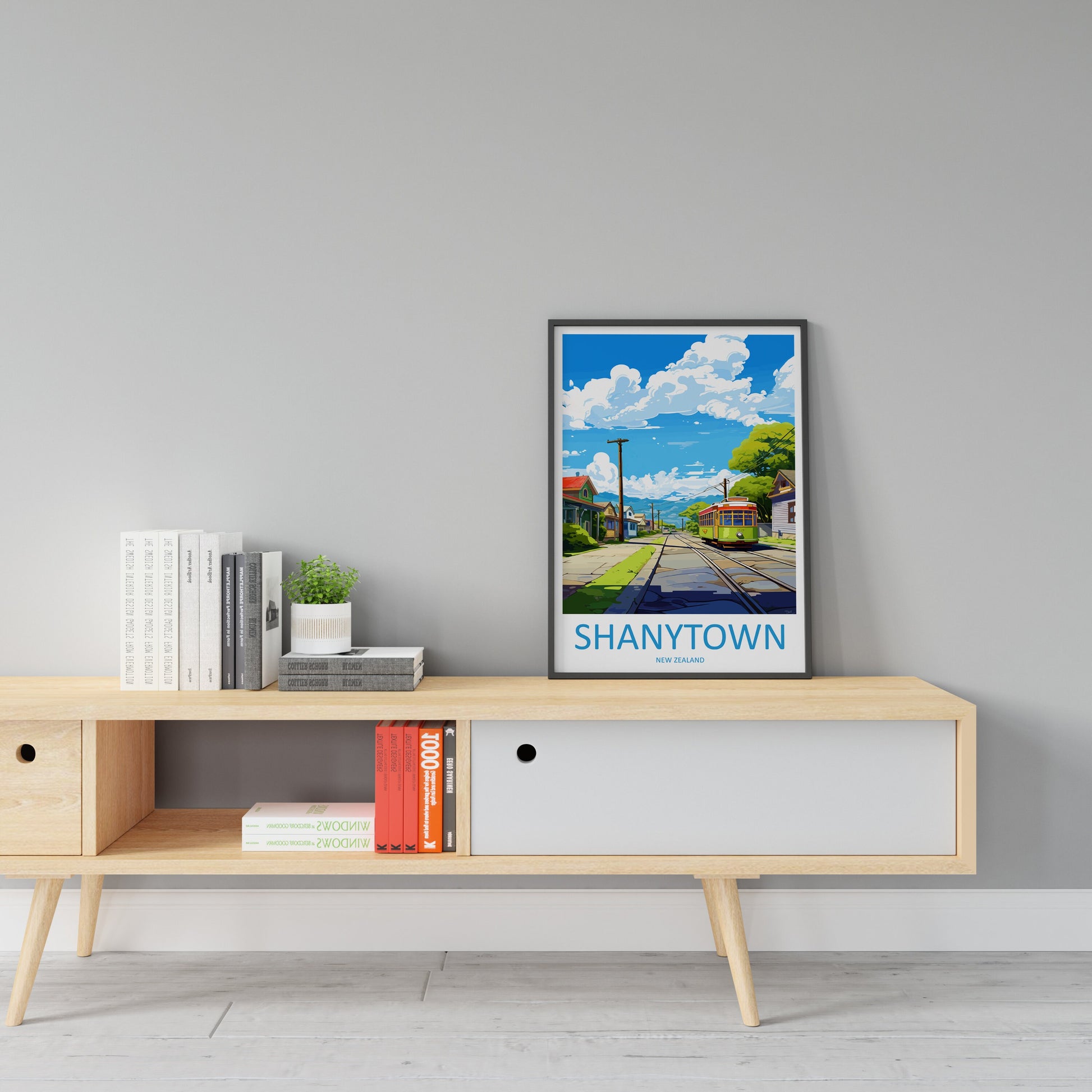 Shantytown Travel Print Wall Art Shantytown Wall Hanging Home Décor Shantytown Gift Art Lovers New Zealand Art Lover Gift Shantytown Gift